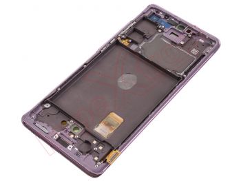 Service pack black full screen SUPER AMOLED with violet "Cloud Lavender" frame for Samsung Galaxy S20 FE 5G, SM-G781